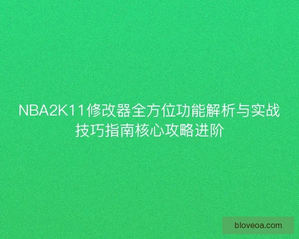 NBA2K11修改器全方位功能解析与实战技巧指南核心攻略进阶