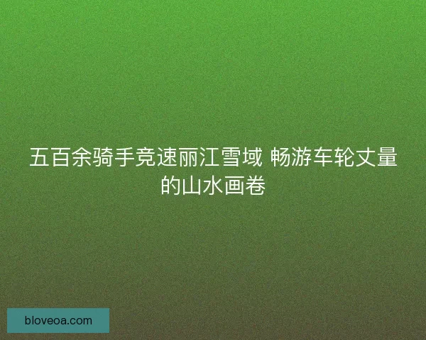 五百余骑手竞速丽江雪域 畅游车轮丈量的山水画卷